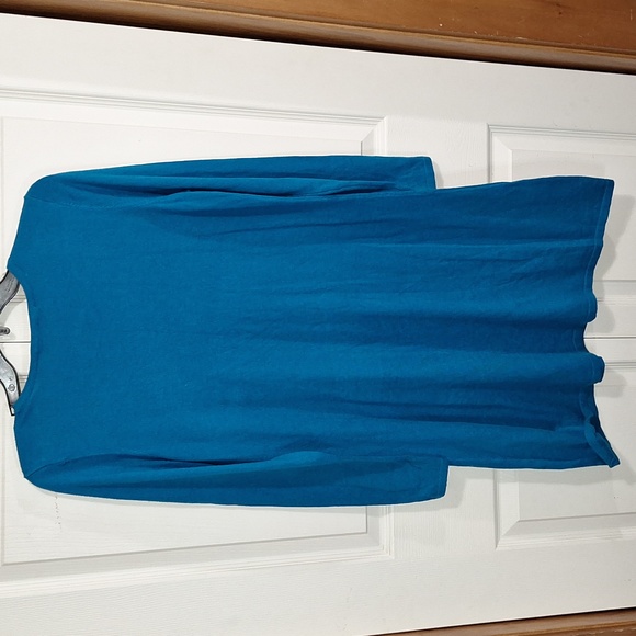 Michael Kors lightweight a-line sweater dress - deep teal/turquoise - midi - M - Picture 4 of 8